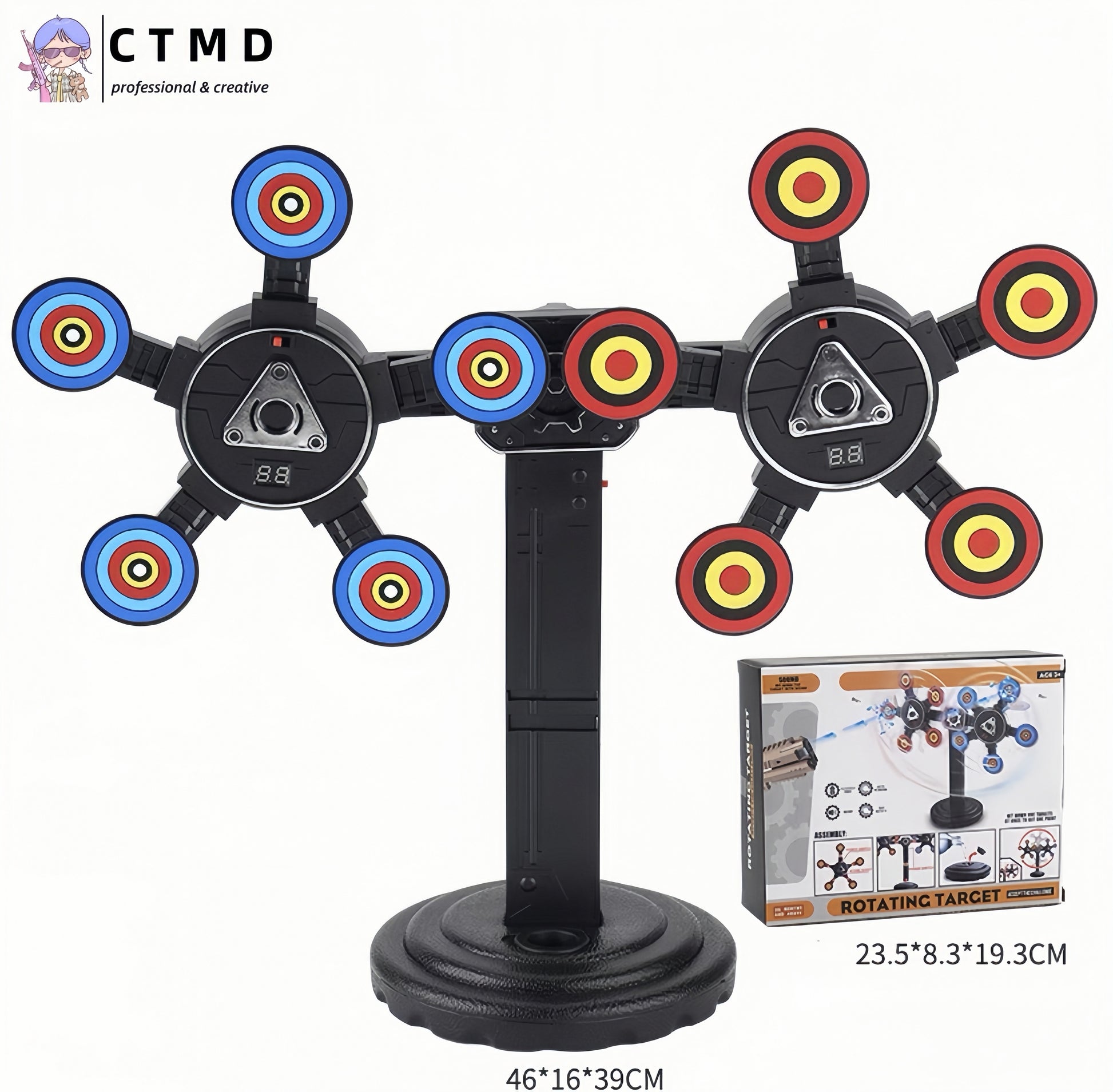 Motorized Rotating Countable Bullseye